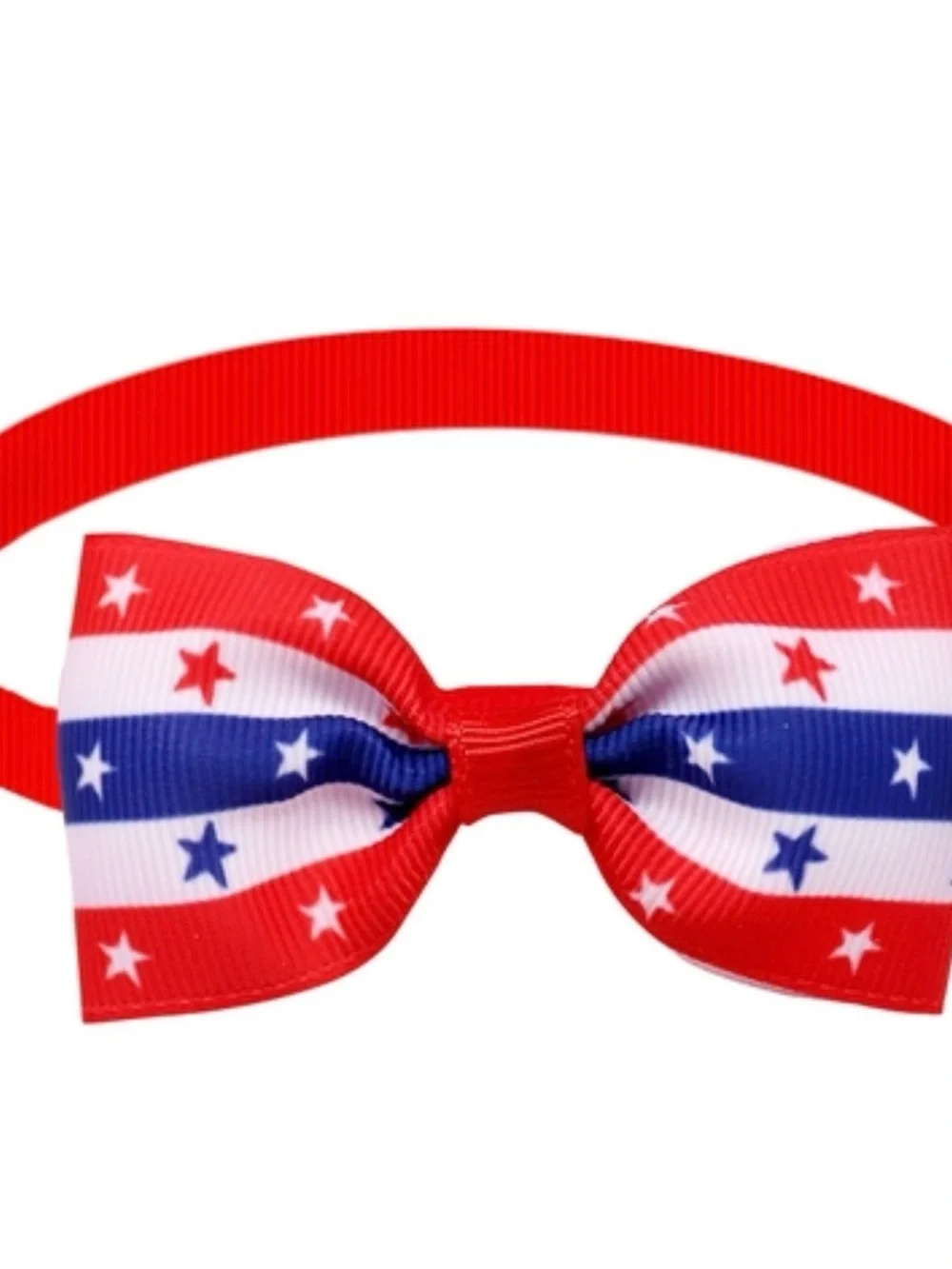 USA Patriotic 4th Of July Pet Bowtie Set Star Stripes Adjustable Dog Cat S/M NEW